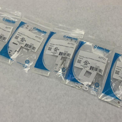 Lot of 5 C2G 03721 Multimedia  2-Port Wall Plate - White