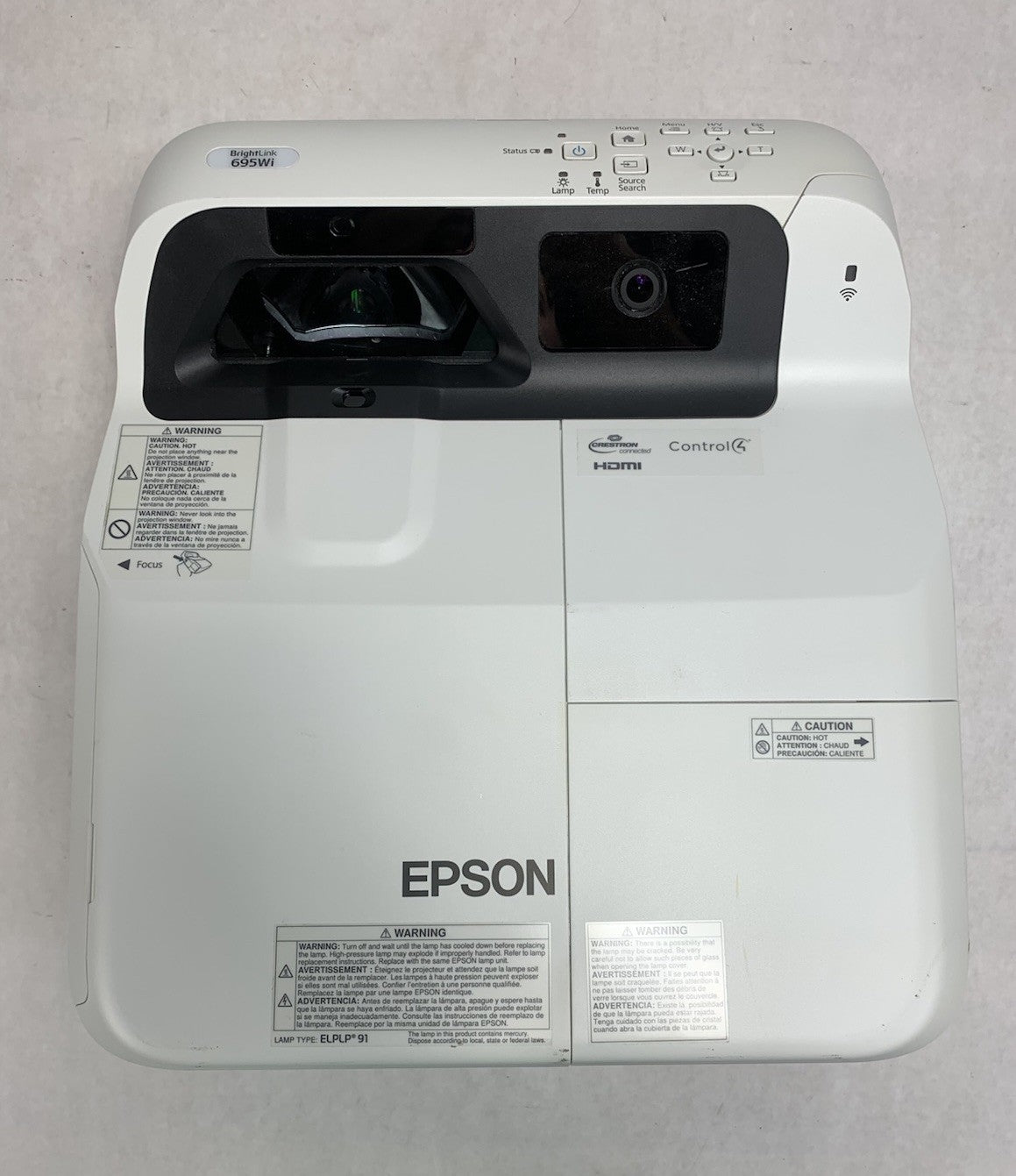 Epson PowerLite 695Wi H740A LCD Lamp Projector 6228 Lamp Hours - No Remote5