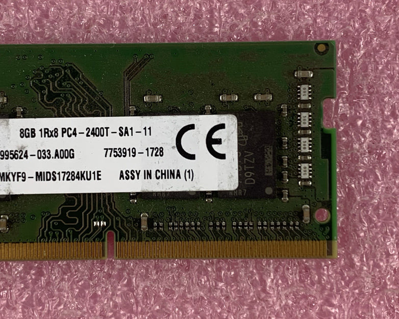 Kingston 9995624-033.A00G 8 GB DDR4 SO-DIMM PC4-2400T 260-Pin Laptop Memory Ram