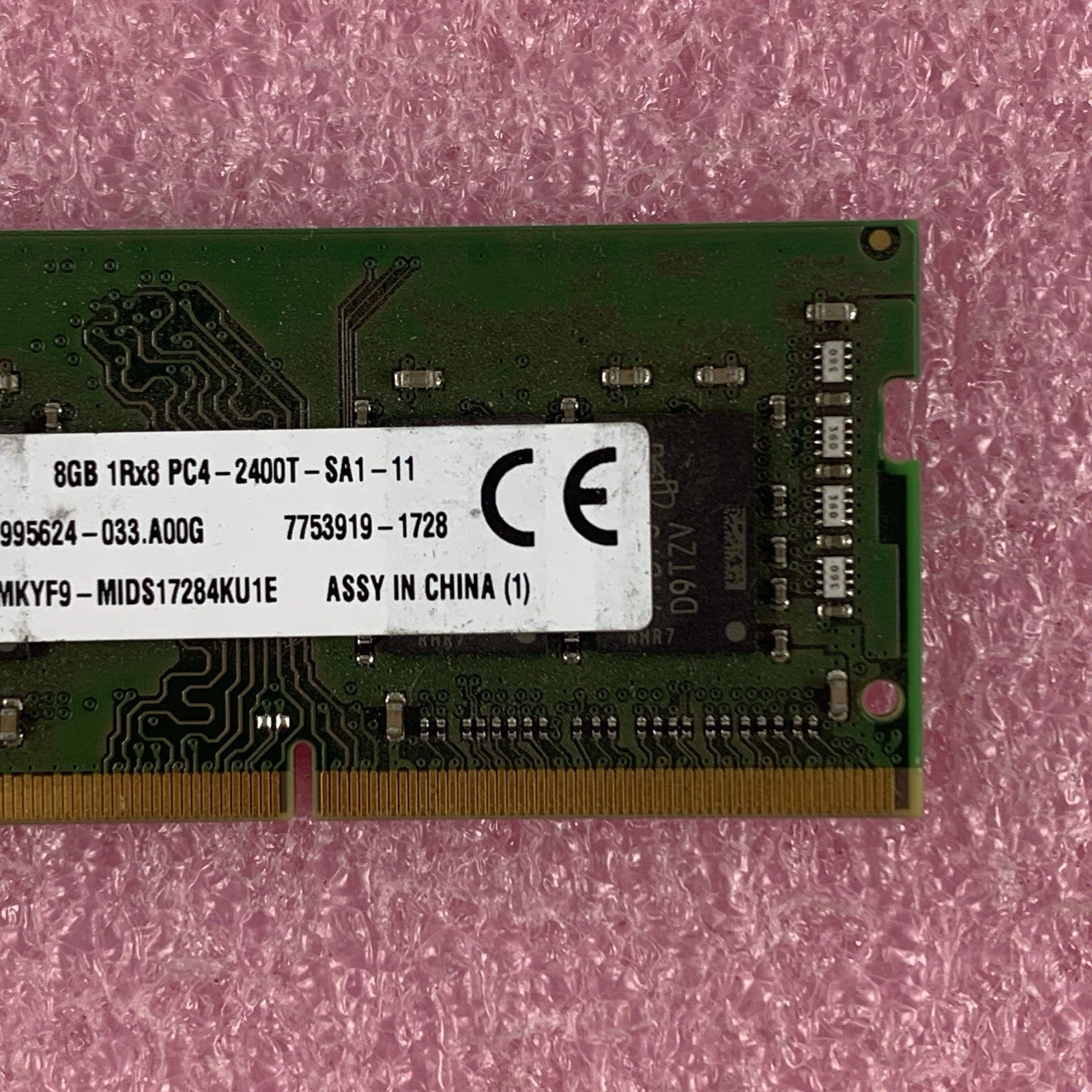 Kingston 9995624-033.A00G 8 GB DDR4 SO-DIMM PC4-2400T 260-Pin Laptop Memory Ram3