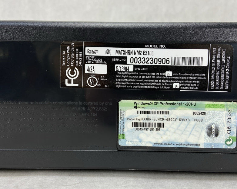 Gateway E-2100 SFF Intel Pentium 4 2.8GHz 512MB RAM No HDD No OS