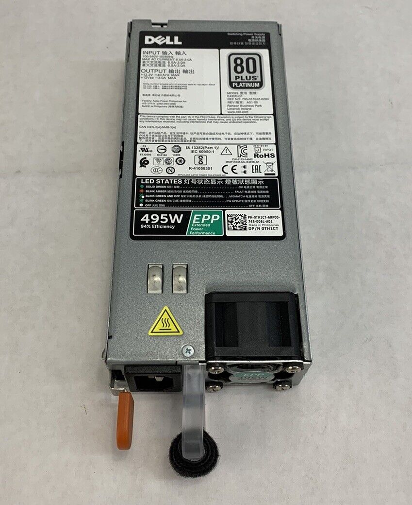 Dell Switiching Power Supply E495E-S1 80 Plus Platinum (Lot of 2)