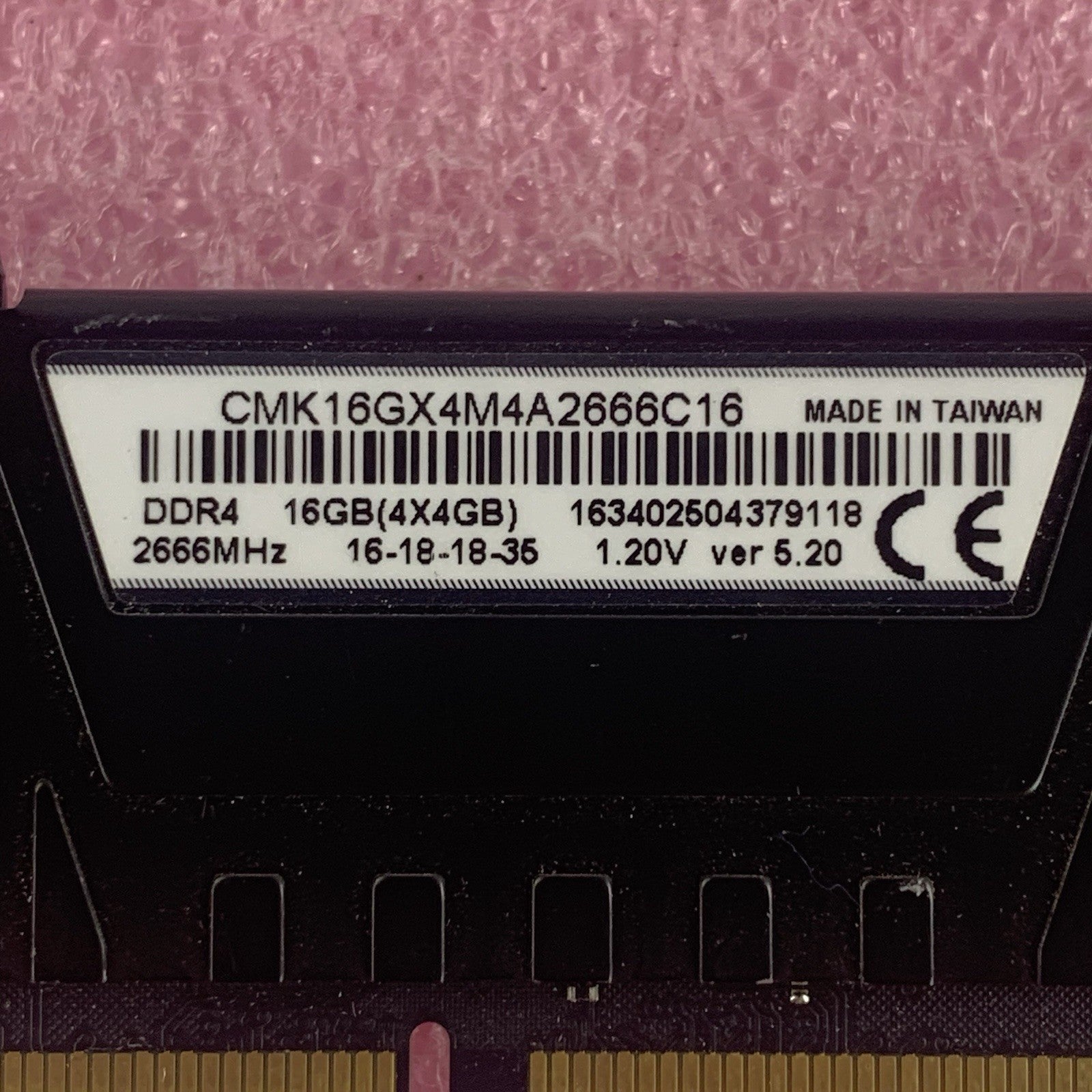 Corsair CMK16GX4M4A2666C16 Vengeance LPX 4 GB 1x4GB RAM DDR4 2666MHz Lot of 6x4