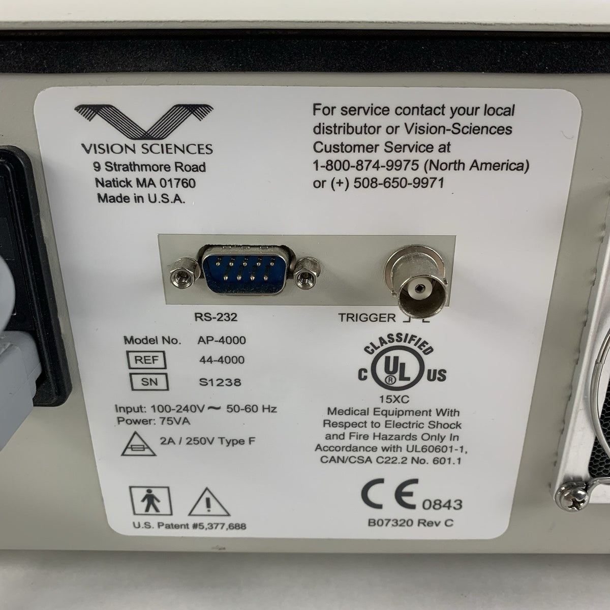 Vision Sciences AP-4000 Air Pulse Stimulator 44-4000 W/ Power Cord6