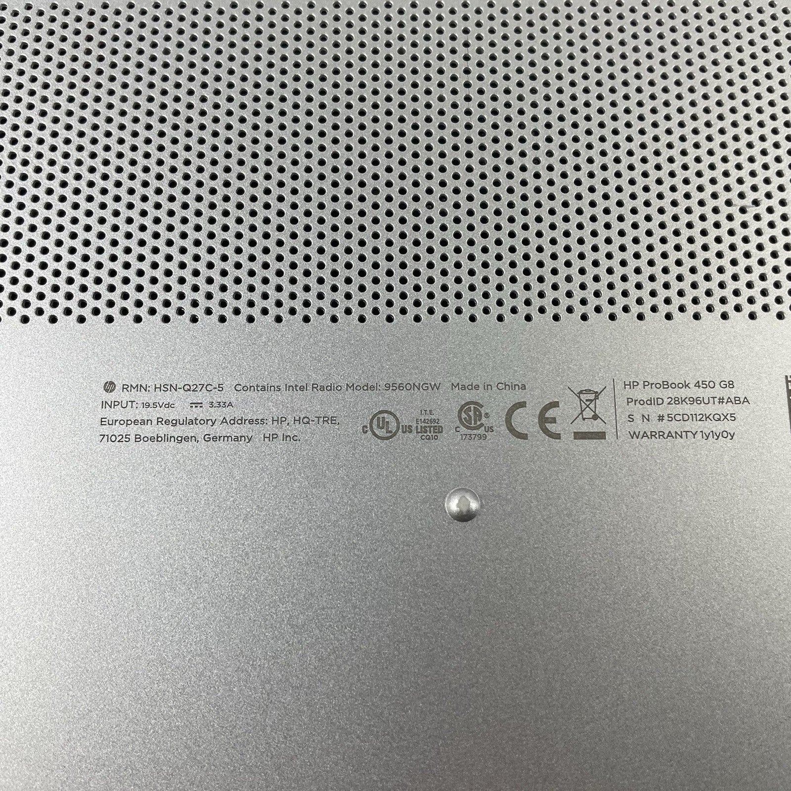 HP ProBook 450 G8 15.6" i5-1135G7 2.40 GHz 8 GB RAM No SSD/OS/AC14