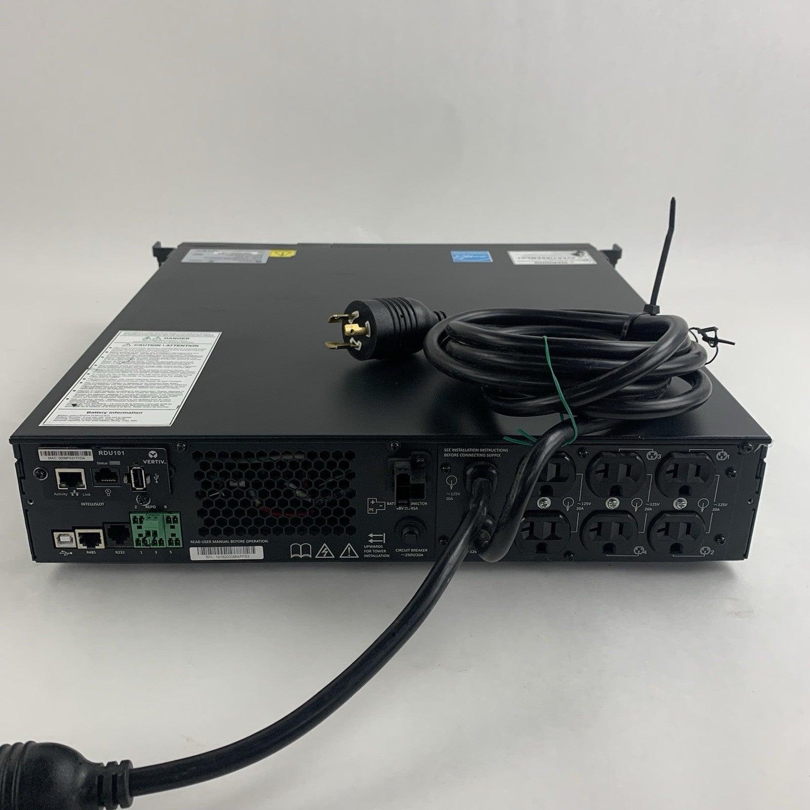 Liebert Vertiv GXT5-2000LVRT2UXL 2000VA 125V Rack UPS Tested Missing Door No Bat7