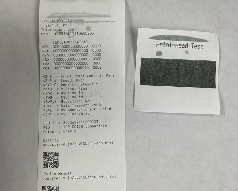 Star TSP100 TSP143IIIU Thermal Receipt Printer USB Tested