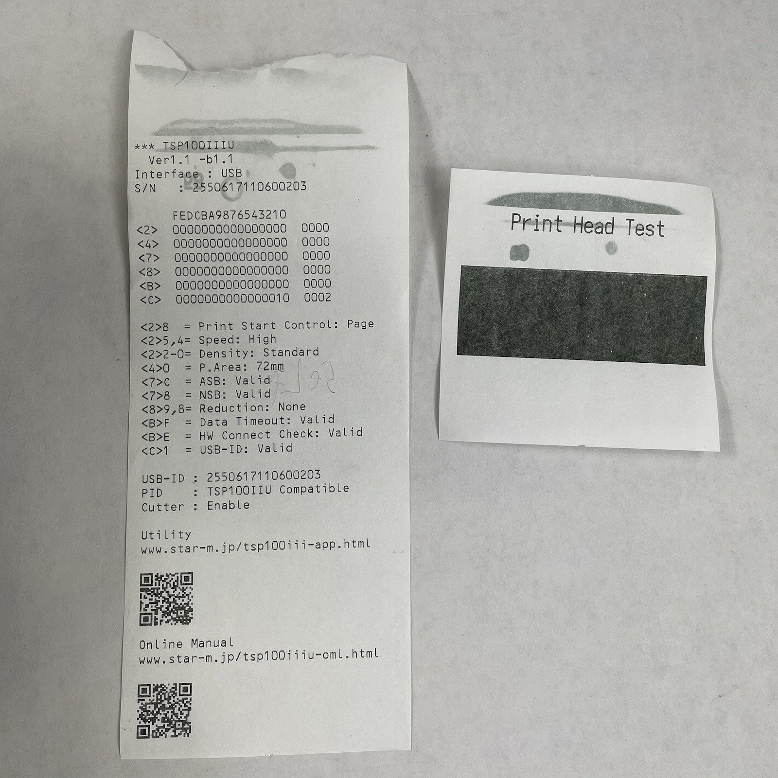 Star TSP100 TSP143IIIU Thermal Receipt Printer USB Tested