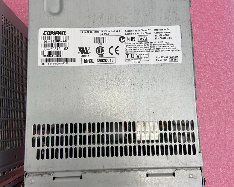 HP DS-SE2UP-BA | Compaq DS-SE2UP-AB 1 Phase Hot Swap Power Supply - Lot of 2