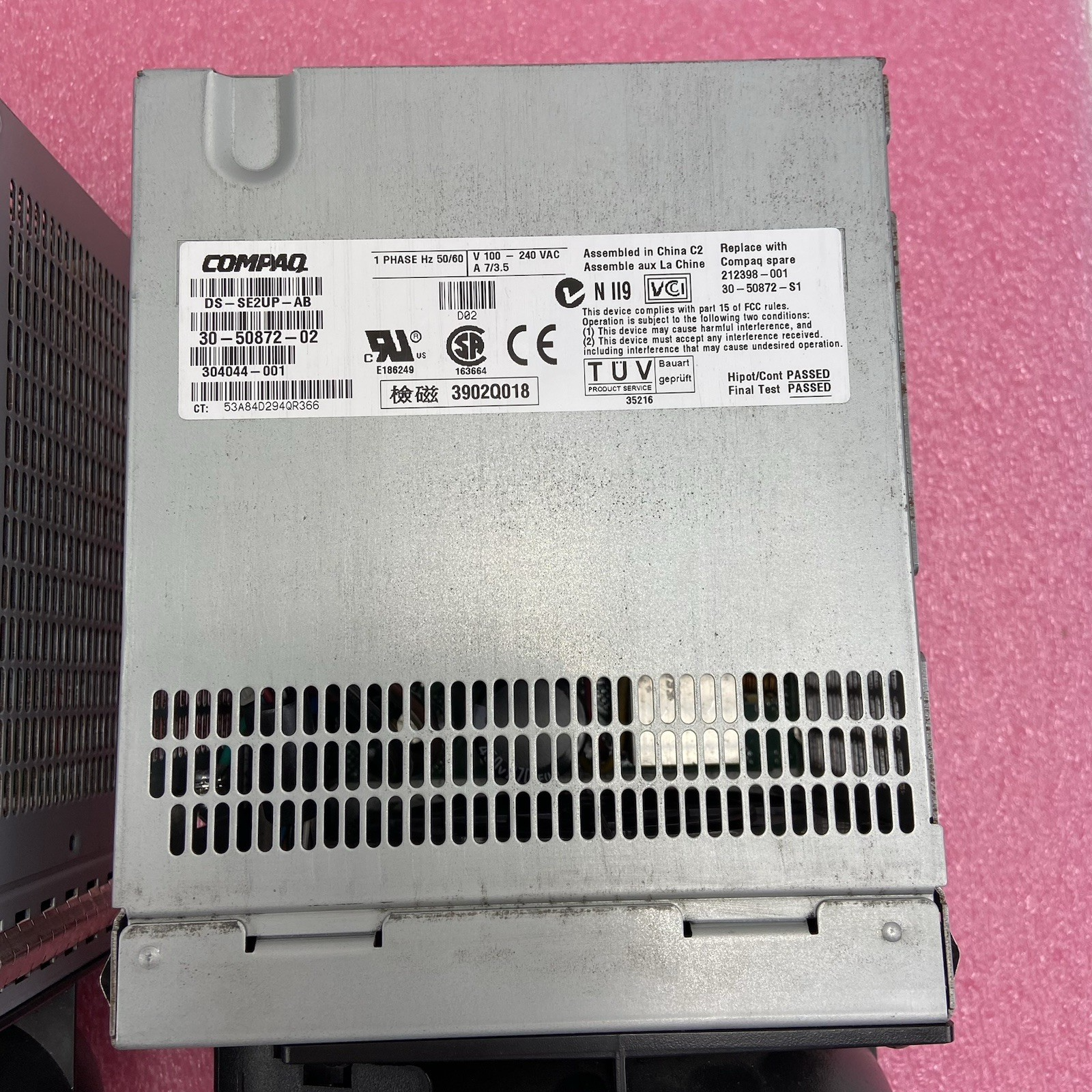 HP DS-SE2UP-BA | Compaq DS-SE2UP-AB 1 Phase Hot Swap Power Supply - Lot of 2