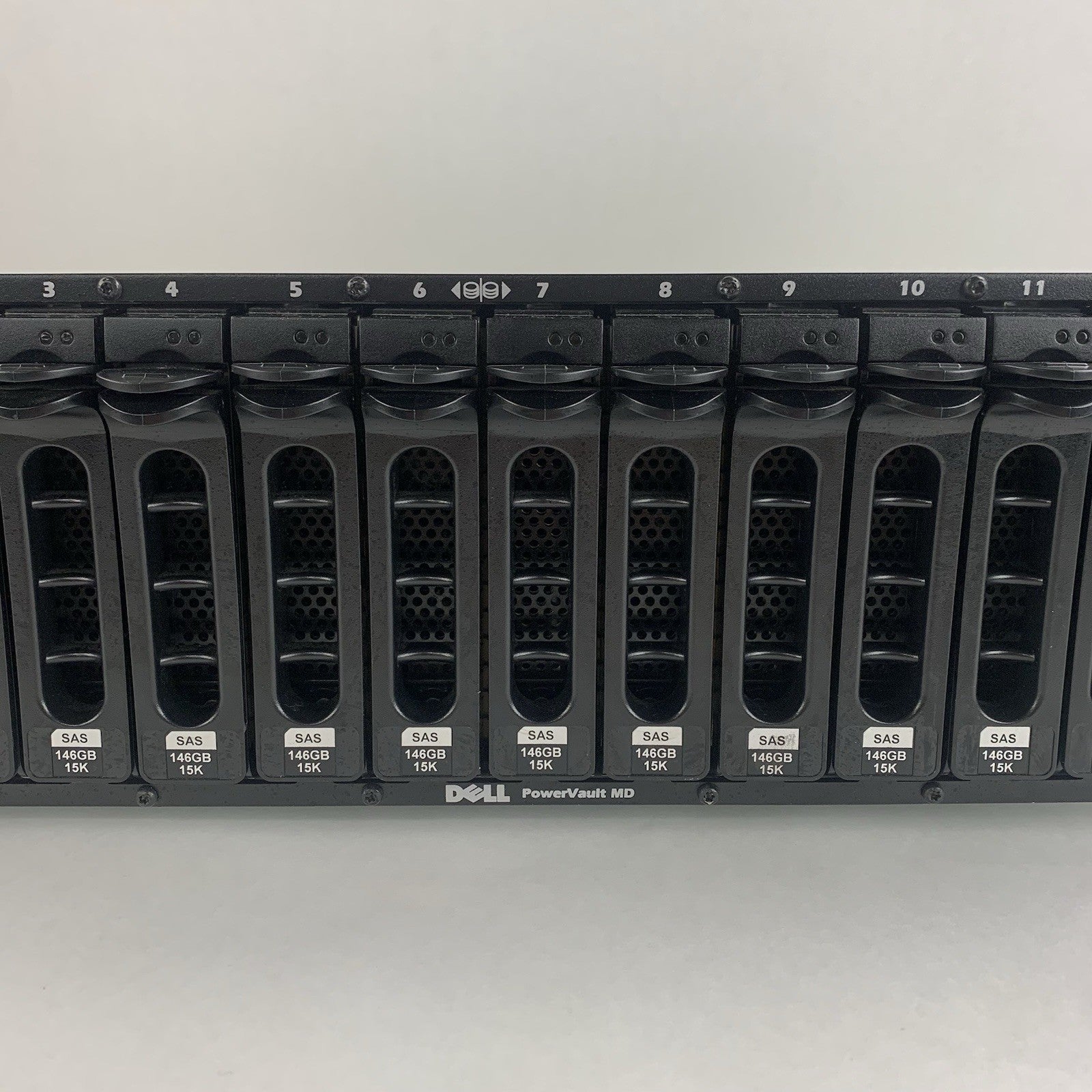 Dell PowerVault MD3000i AMP01 Storage Array 15x Cad 2x PSUs No HDDs/Controllers7