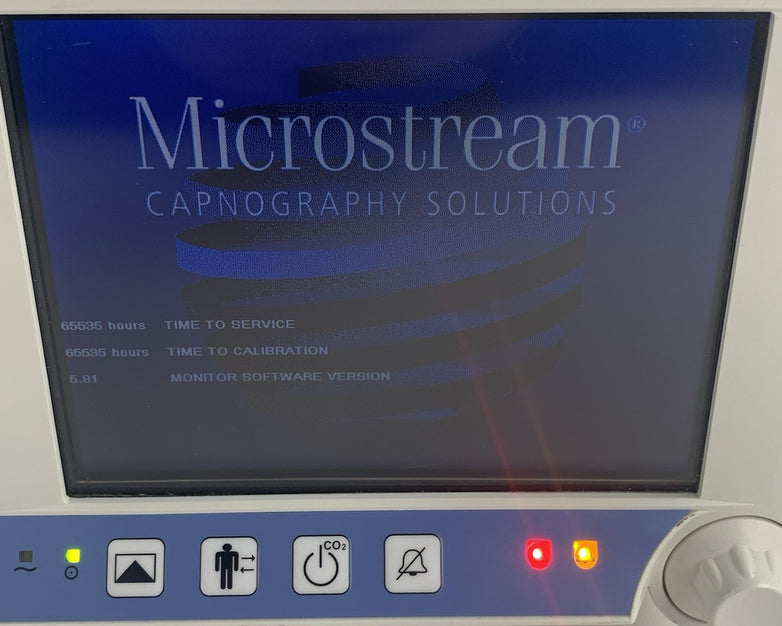 Oridion Microstream Capnostream 20 EtCO2 Co2 Monitor No Battery Powers On