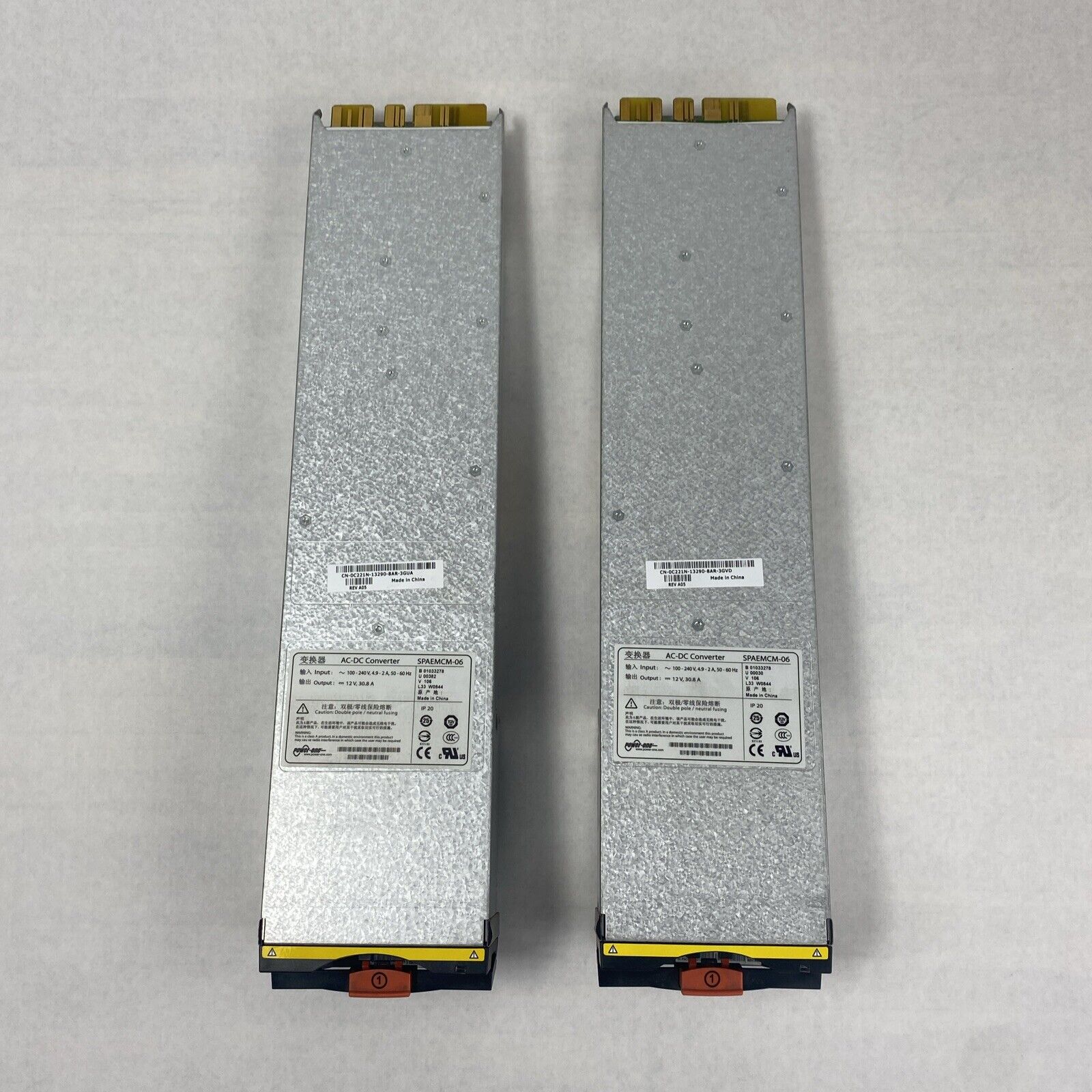 Lot of 2 Power One SPAEMCM-06 12V 30.8A AC/DC Converter