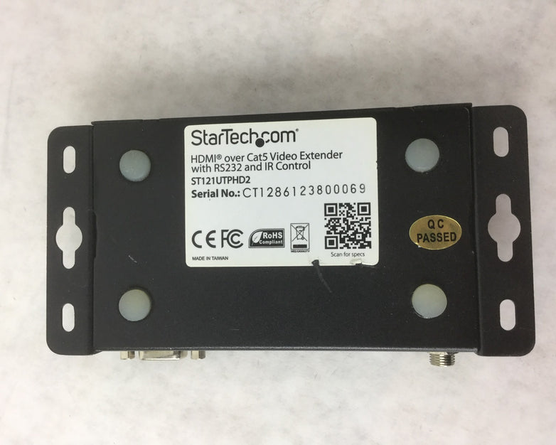StarTech ST121UTPHD2 HDMI over Cat5 Video Extender w/RS232 & IR Control,OUT ONLY
