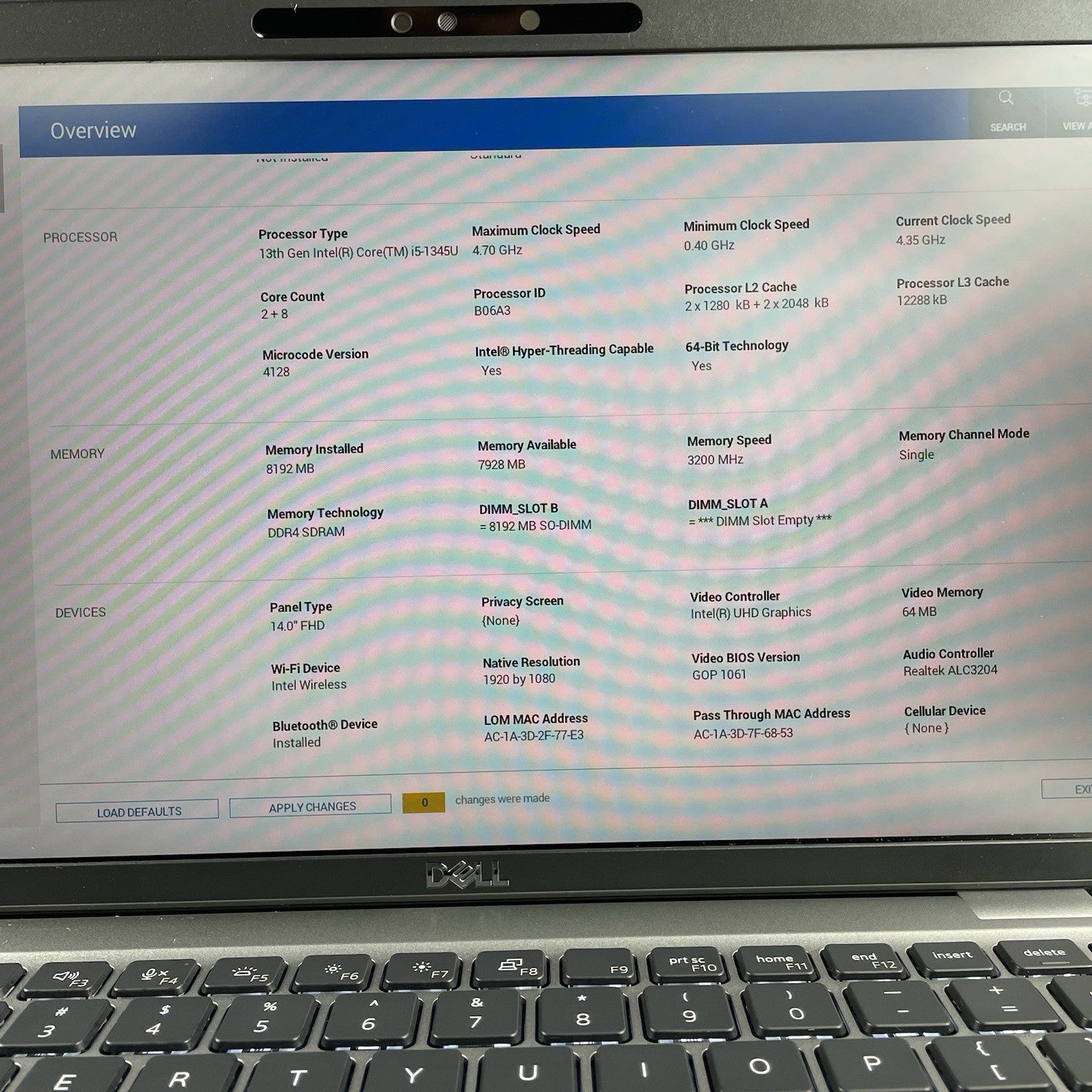 Dell Latitude 5440 14" i5-1345U 4.35 GHz 8 GB RAM No OS/SSD/AC3