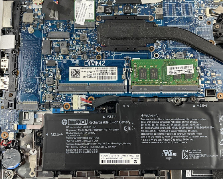 HP EliteBook 850 G6 15.6" i5-8365U 1.60 GHz 8 GB RAM No SSD/OS/AC - Heat Spot