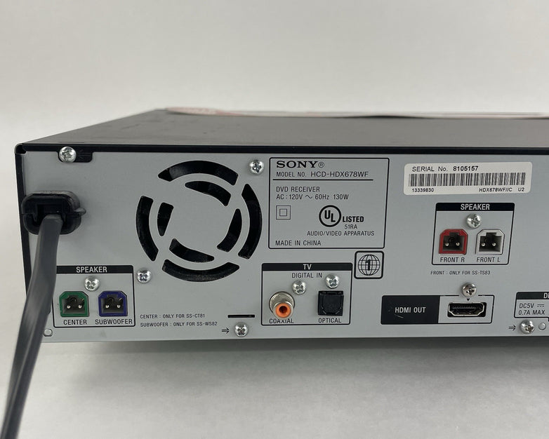 Sony HCD-HDX678WF 5 Disc DVD Home Theater Receiver No Remote Unit Only Tested