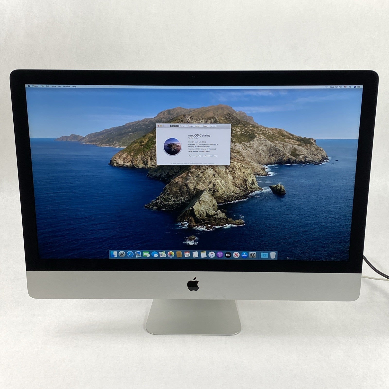 Apple A1419 iMac 2013 27" 3.2GHz i5 16GB RAM 500GB SSD os10.15.80