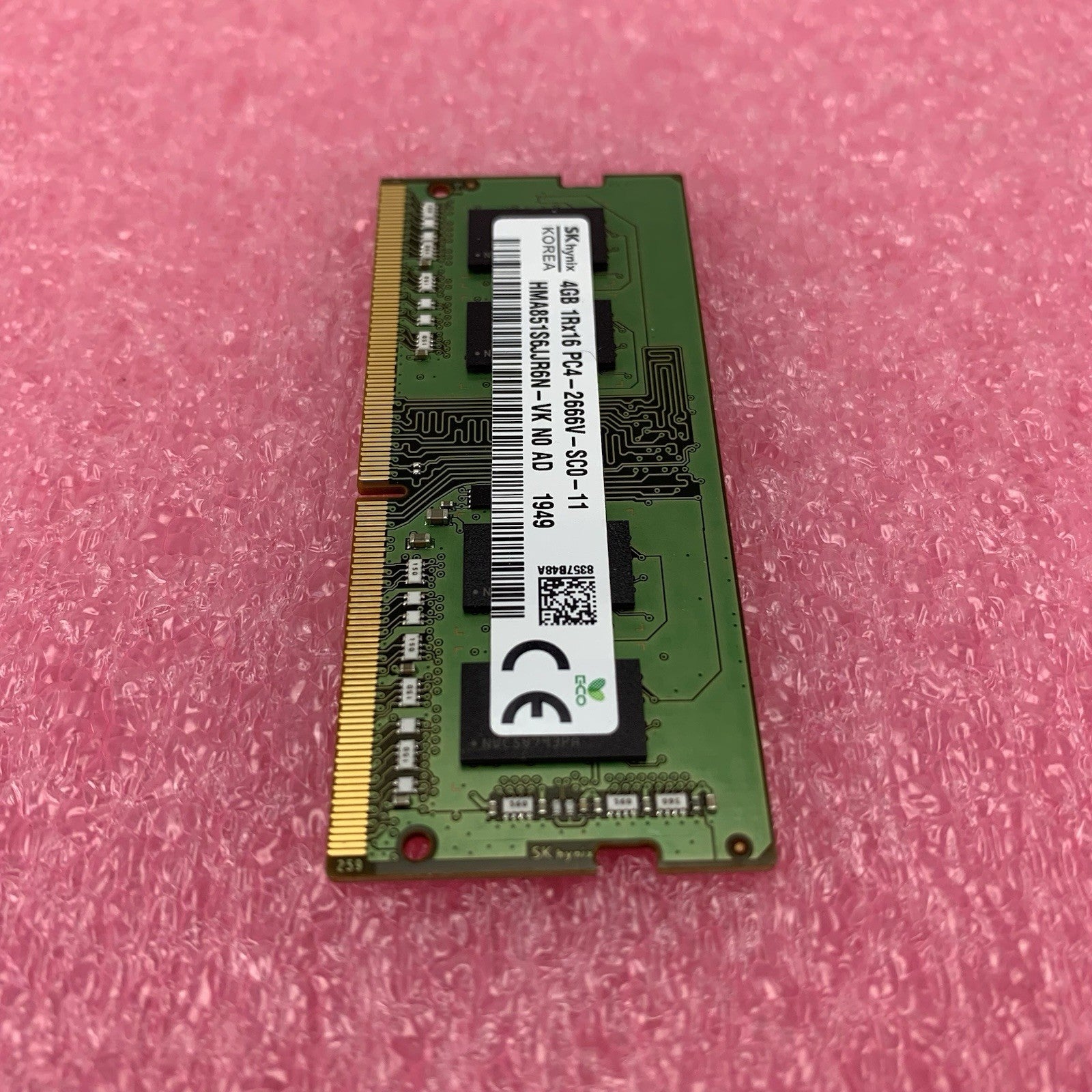 SK Hynix HMA851S6JJR6N-VK PC4-2666V-SC0-11 4GB 1Rx16 Desktop Memory RAM Lot of 22
