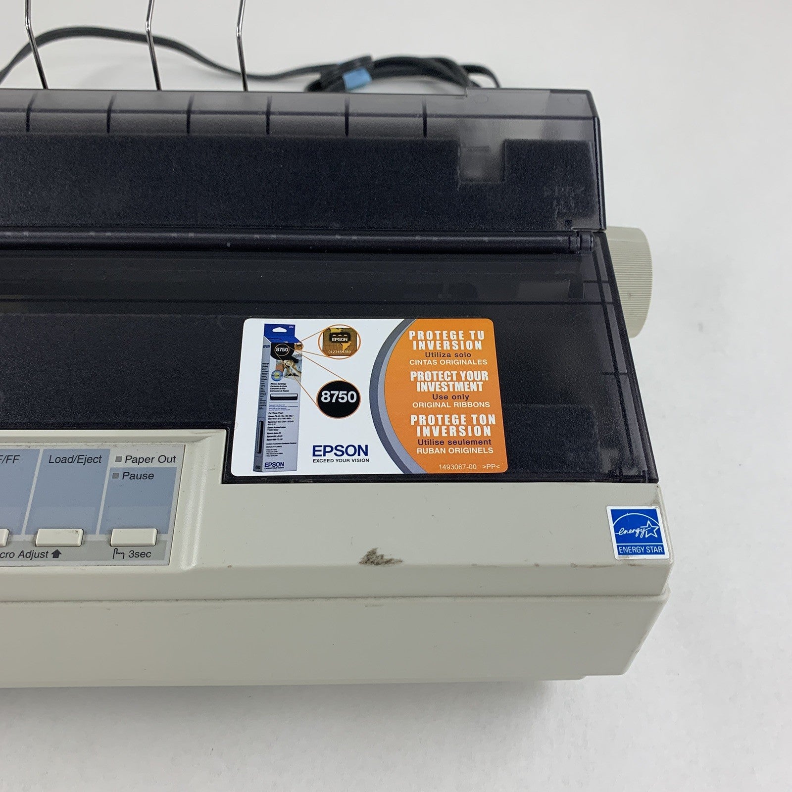 Epson LX-300+II P170B Dot Matrix 9-Pin Printer Tested No Ribbon