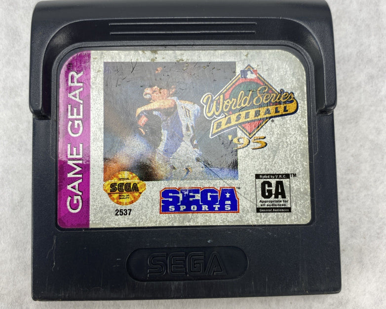 Sega Game Gear Console With World Series Baseball '95 Game And AC-DC Adaptor