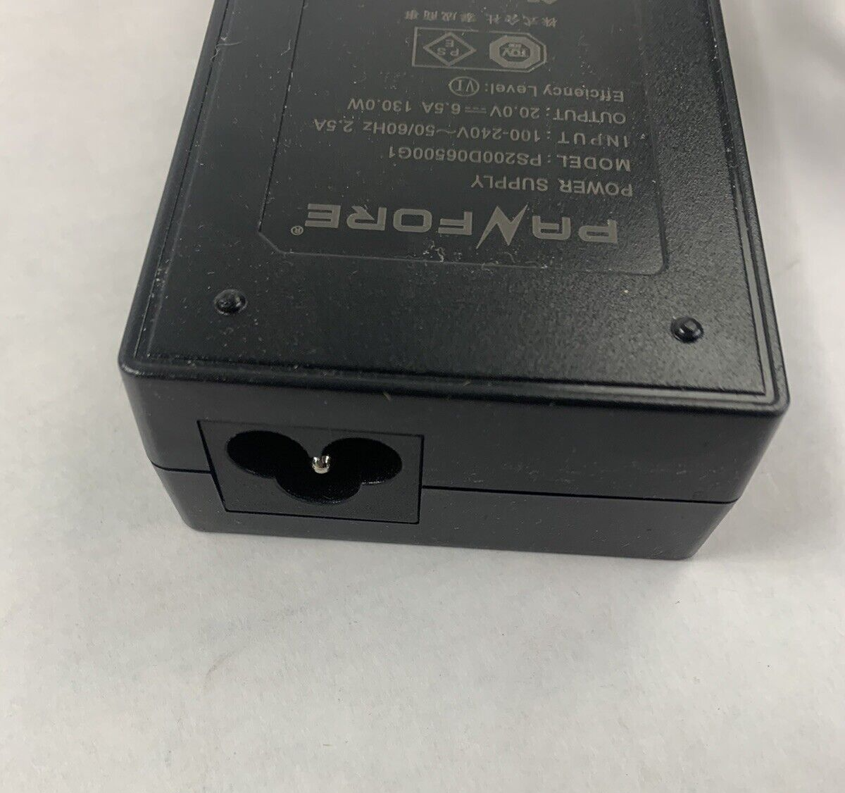 Lot of 2 Panfore PS200D06500G1 20V 6.5A 130W AC Adapter Power Supply