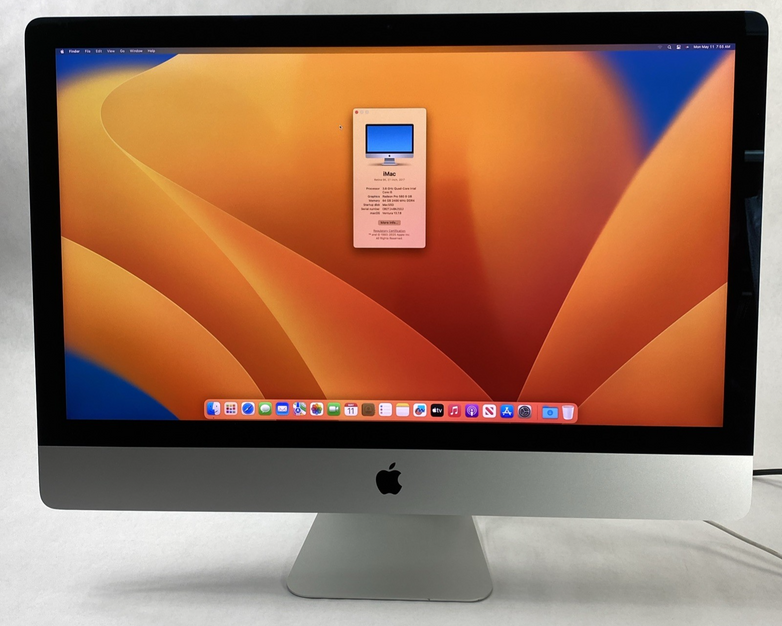 Apple A1419 iMac 2017 Retina 5K 27" 3.8GHz i5 64GB RAM 2TB HDD Fusion os13.7.8