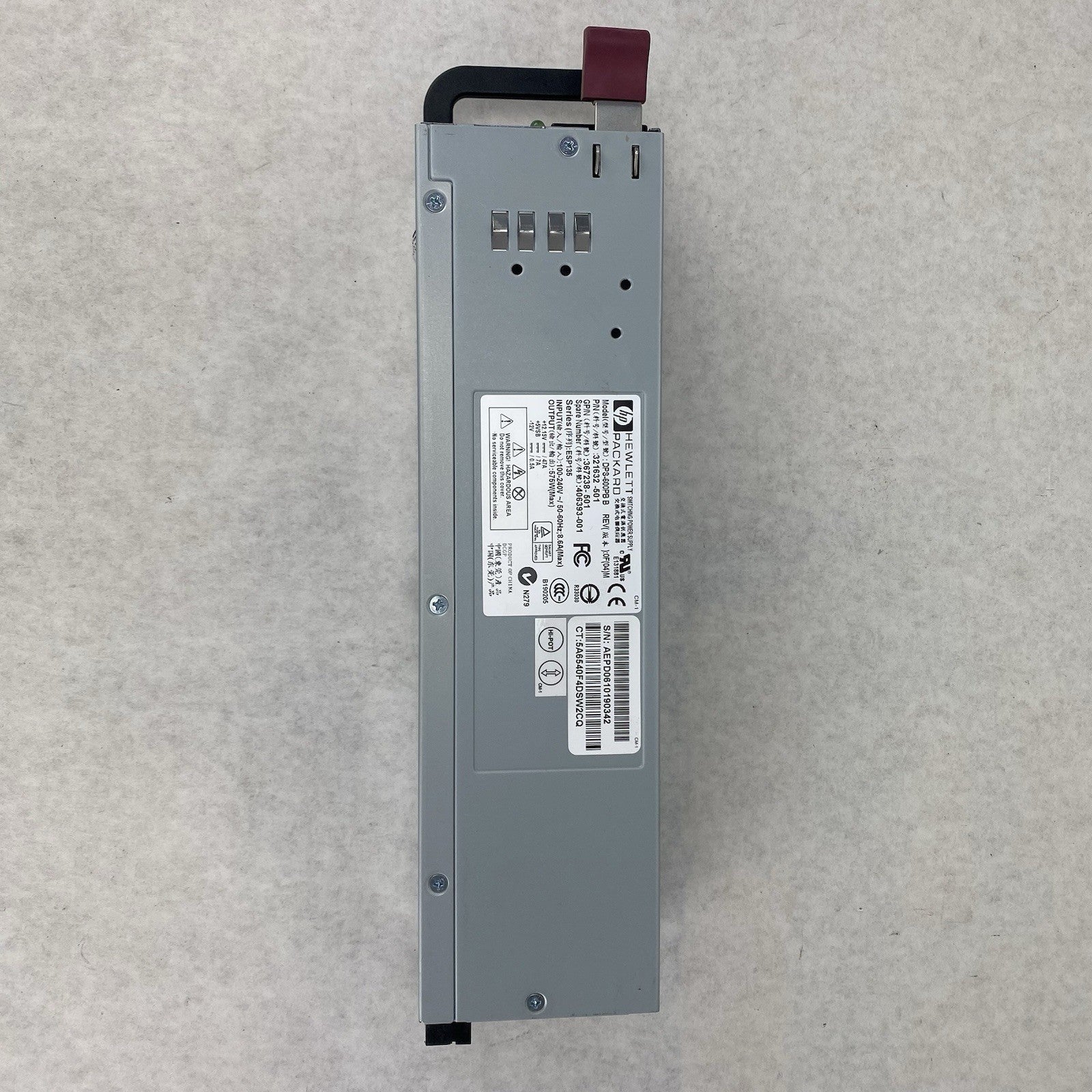 HP DPS-600PB B 575W Server Power Supply Power Tested Lot of 22