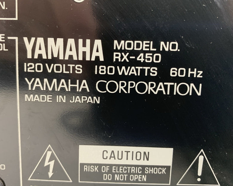Yamaha RX-450 AM/FM Stereo Receiver - Tested