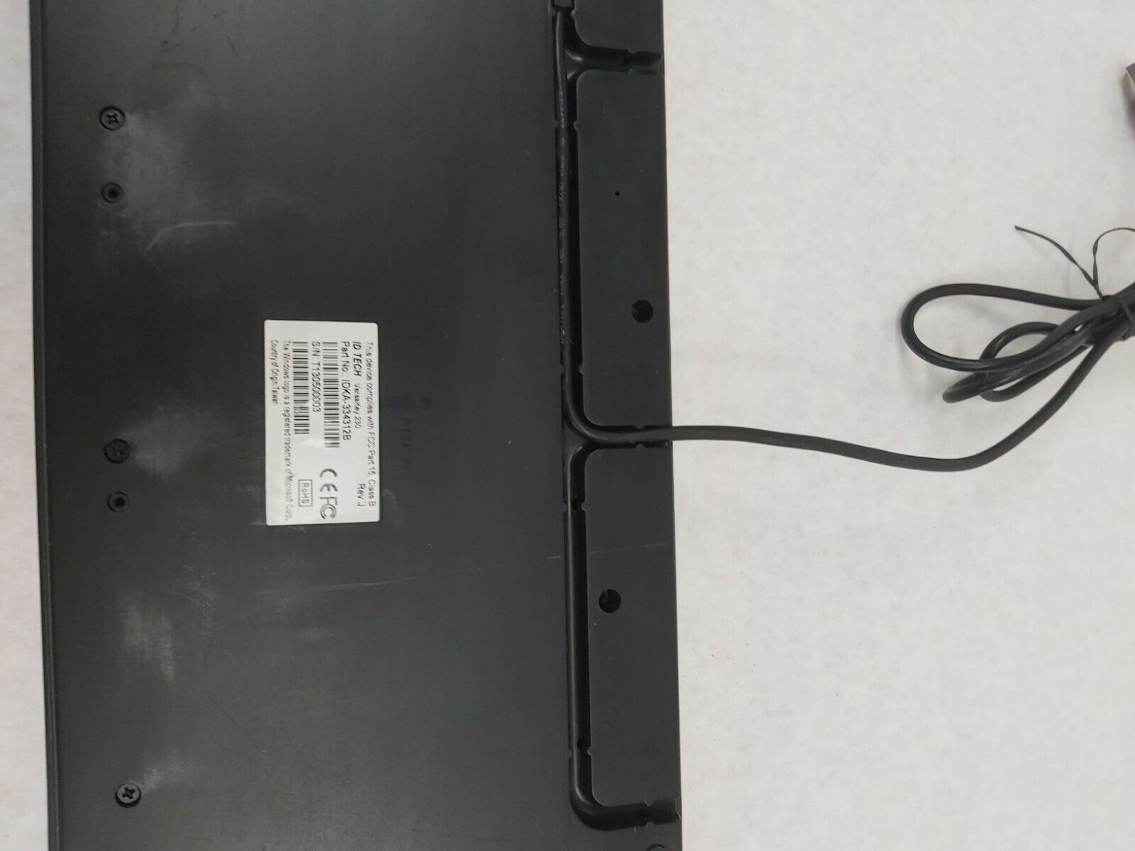 ID Tech IDKA-334312B Magstripe Card Reader Keyboard