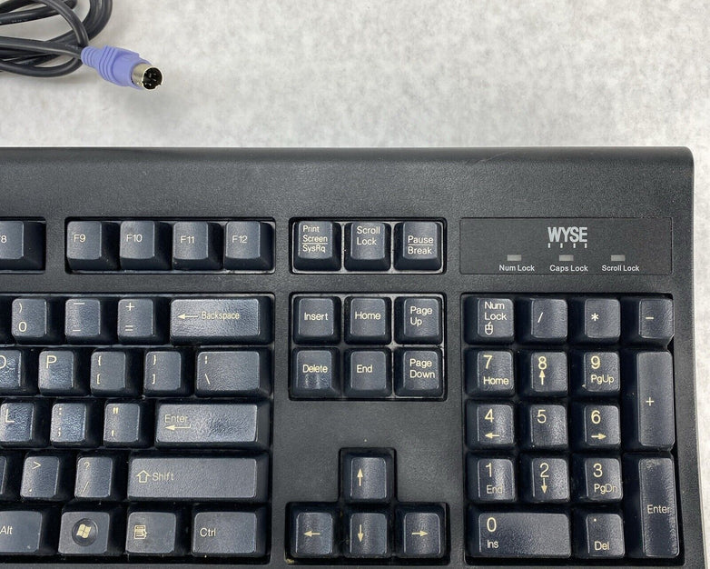 Lot( 2 ) WYSE KB-3923 PS/2 Clacky Keys No Frills Keyboard Grade B