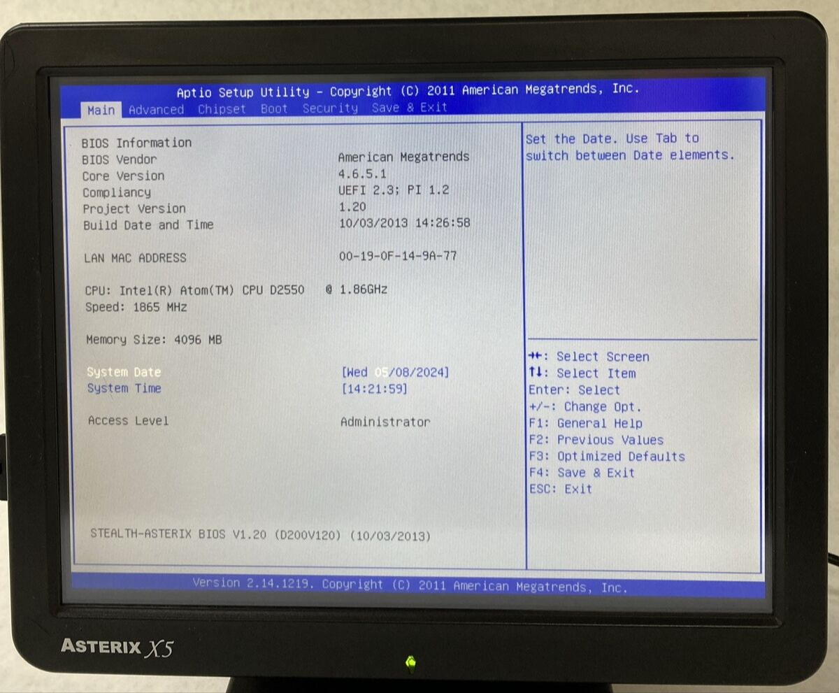 PioneerPOS AsterixTouch-X5 15" AIO Intel Atom D2250 1.86GHz 4GB RAM No HDD