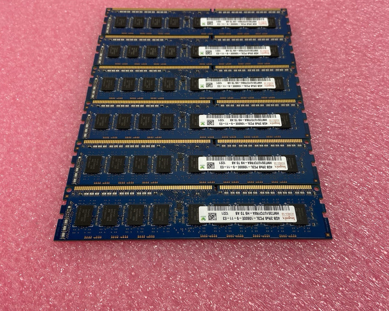 Hynix 4GB 2Rx8 PC3L-1600E-9-11-E3 HMT351U7CFR8A-H9 T0 AB Kit of 24GB