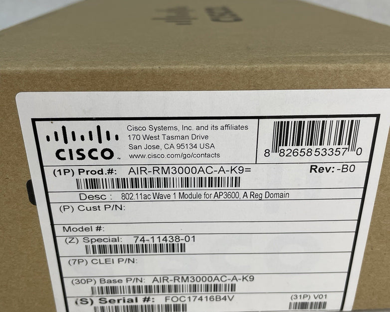 Cisco AIR-RM3000AC-A-K9 Aironet 3600 Series 802.11ac Expansion Module