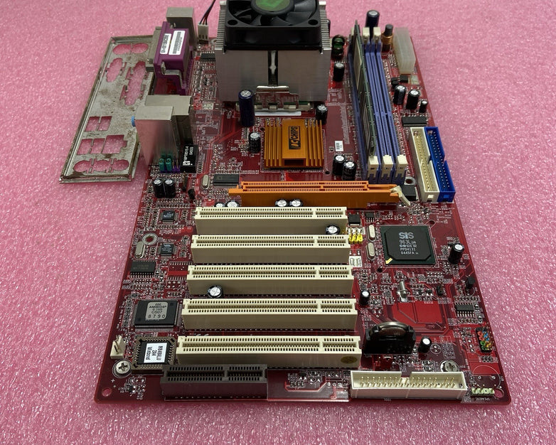 ECS PC Chips M848A Motherboard AMD Athlon XP 1.25GHz 1GB RAM w/IO