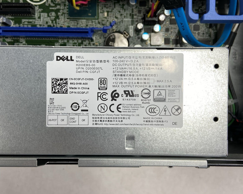 Dell Optiplex 7060 SFF Intel Core i5-8600 3.1GHz 8GB RAM No HDD No OS