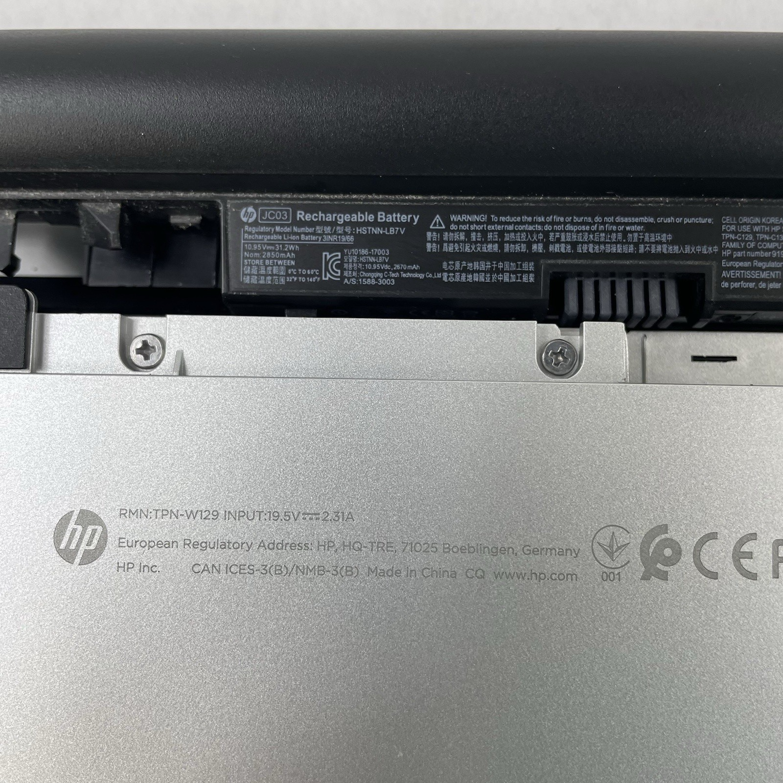 HP 17-bs061st NoteBook 17.3" i3-7100U 2.40 GHz 8 GB RAM No SSD/OS/AC16