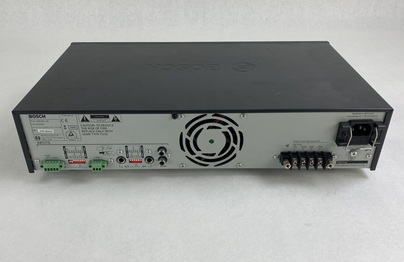 Bosch PLE-1ME120-US Plena 120 Watt 4-Channel Mixer Amplifier Tested