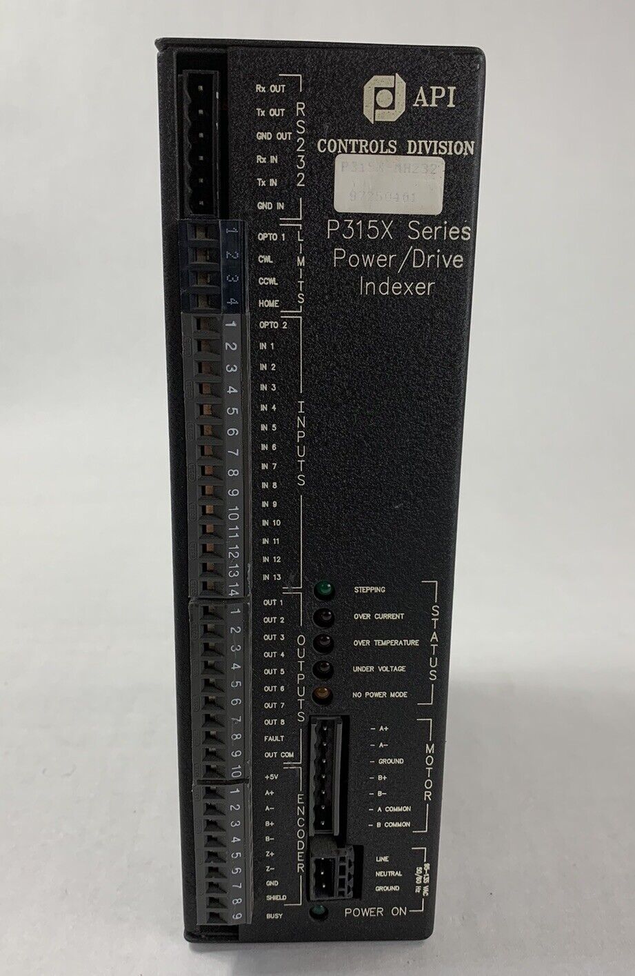 API P315X Power/Drive Indexer 95-132VAC 50/60Hz