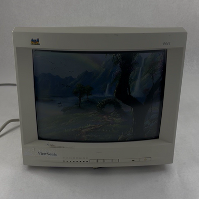 ViewSonic E641 14" VGA Color CRT Computer Monitor Dim No Stand Retro Gaming