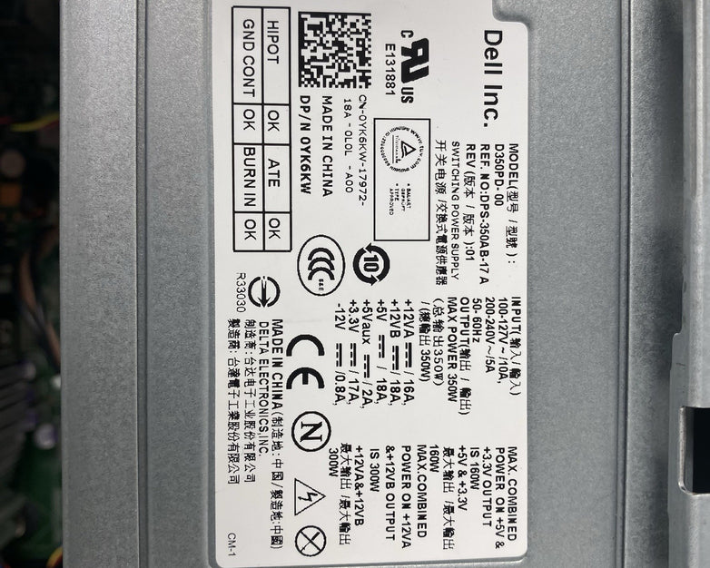 Dell Vostro 460 MT Intel Core i5-2400 3.1GHz 1x4GB RAM No HDD No OS