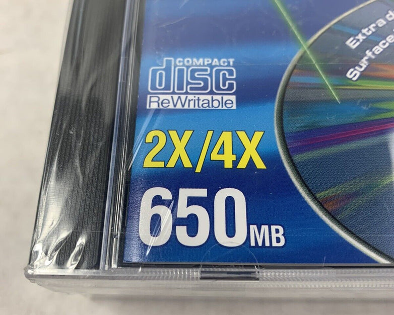 5 Pack Verbatim DataLifePlus CD-RW Recordable Disk 2x-4x Speed 650MB