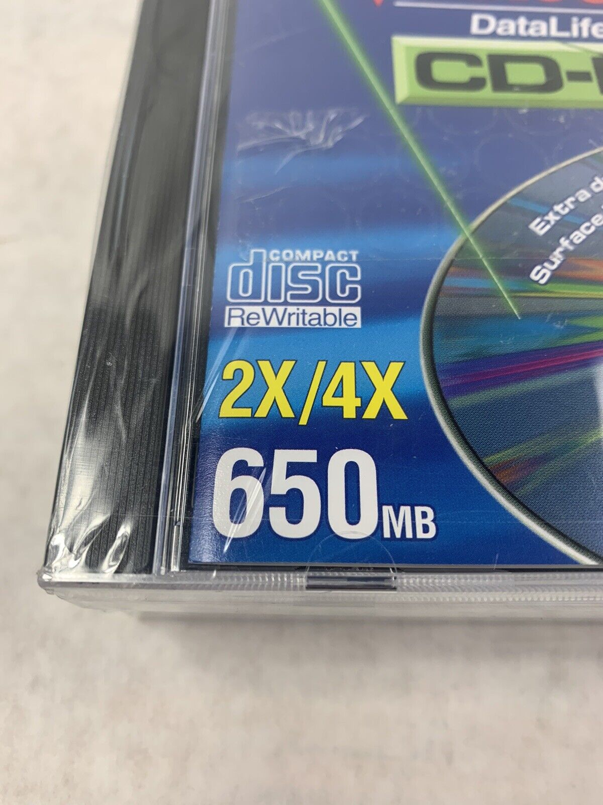 5 Pack Verbatim DataLifePlus CD-RW Recordable Disk 2x-4x Speed 650MB