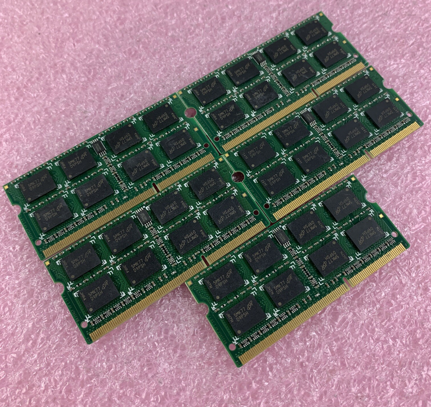 Crucial CT4G3S1067M.M16FKD 4 GB DDR3-1066 PC3-8500S 2Rx8 Laptop Lot of 5x