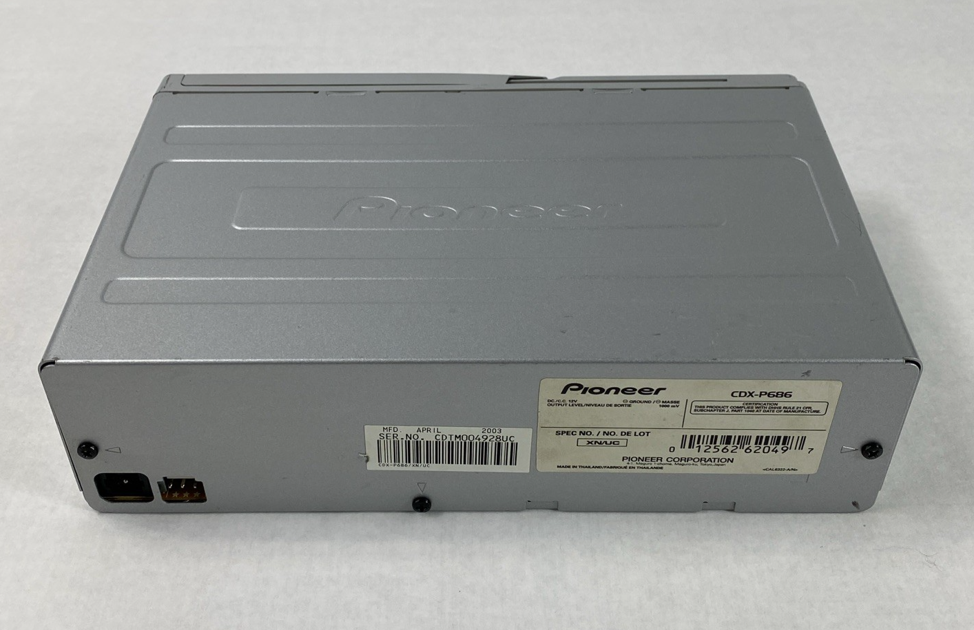 Pioneer Premier CDX-P686 6-Disc CD Changer Untested