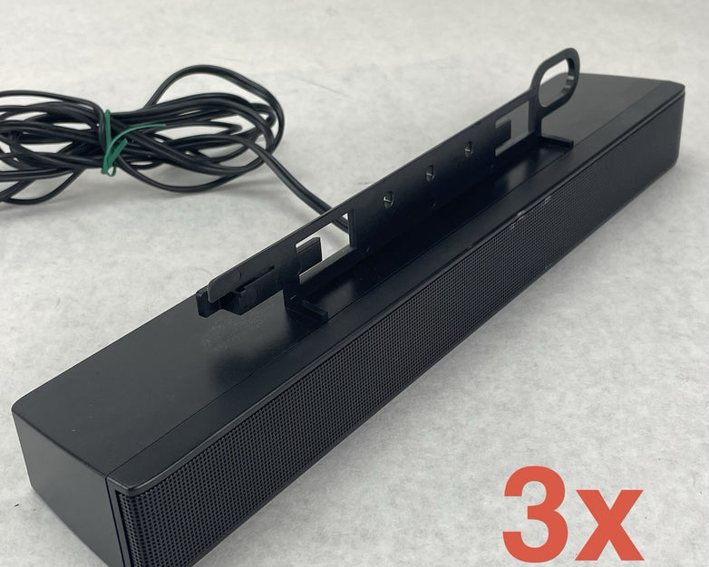 Black HP OP-090003 Wired USB Soundbar Lot of 3