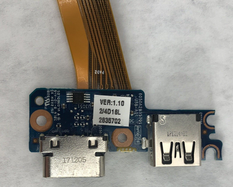 HP EliteBook 850 G3 G4 USB and VGA Interface Board and Ribbon Cable (Lot of 2)