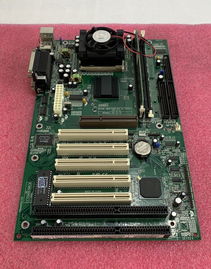QDI P6I440ZX/Z9 Motherboard Intel Celeron 400MHz 64MB RAM w/ I/O Shield 2x ISA