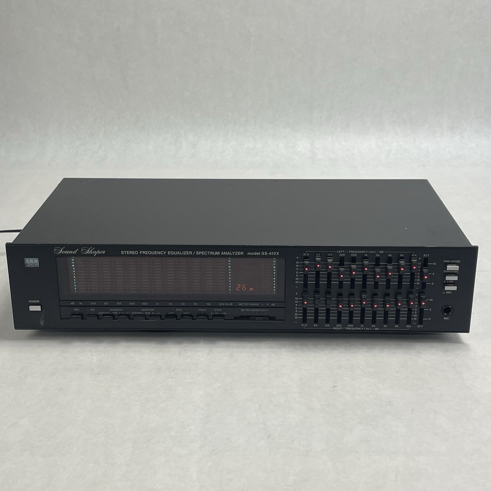 ADC SS-412X 10 Band Equalizer For Parts Weak Right Side Output1