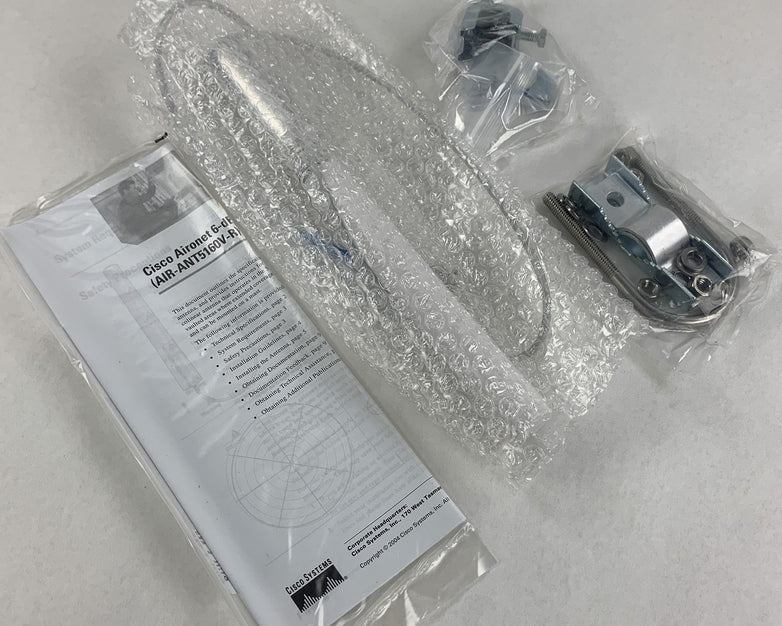 Cisco 800-26277-01 AIR-ANT5160V-R Mast and Beam Mount 5GHz 6dBi Lot of 2x